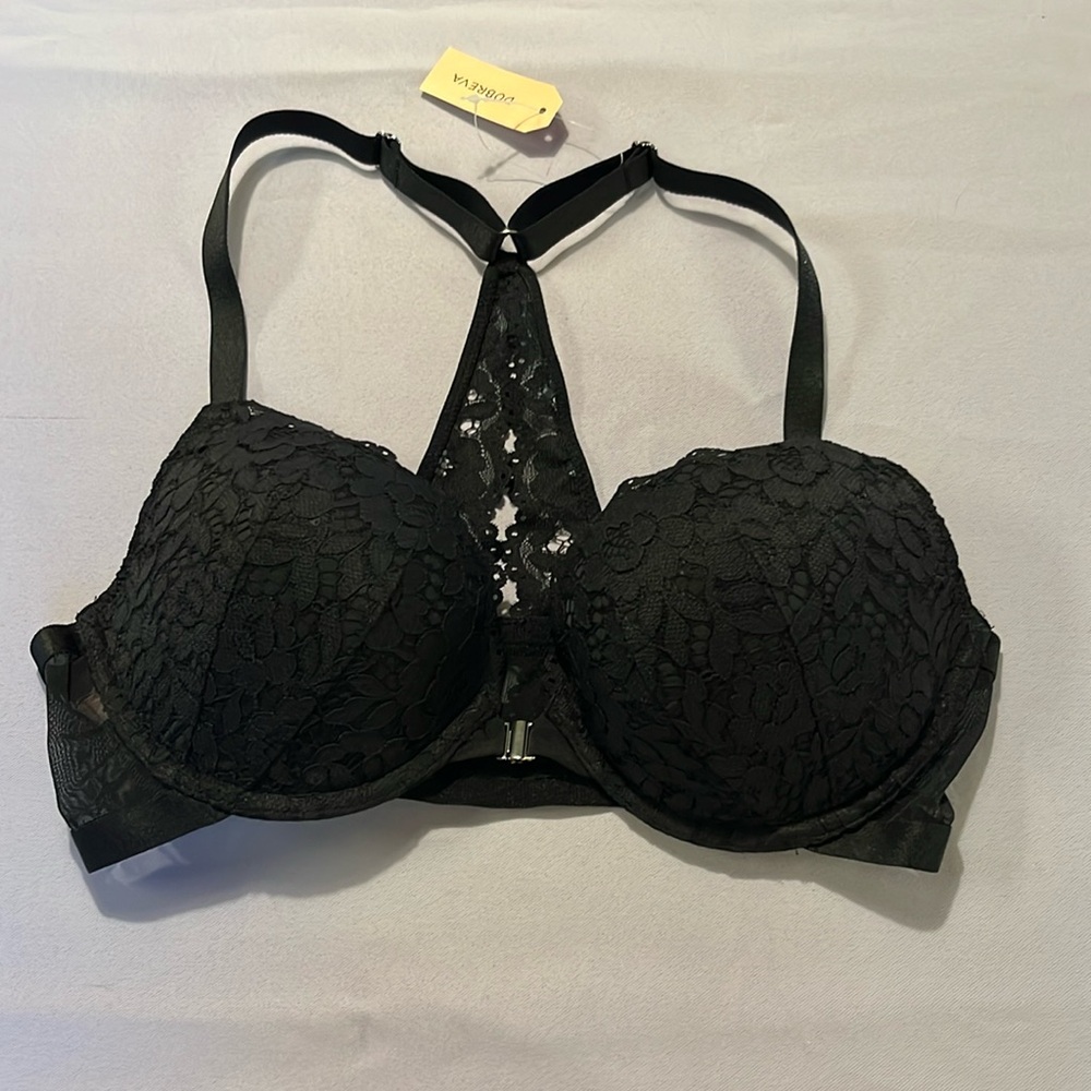 Dobreva black lace bra
